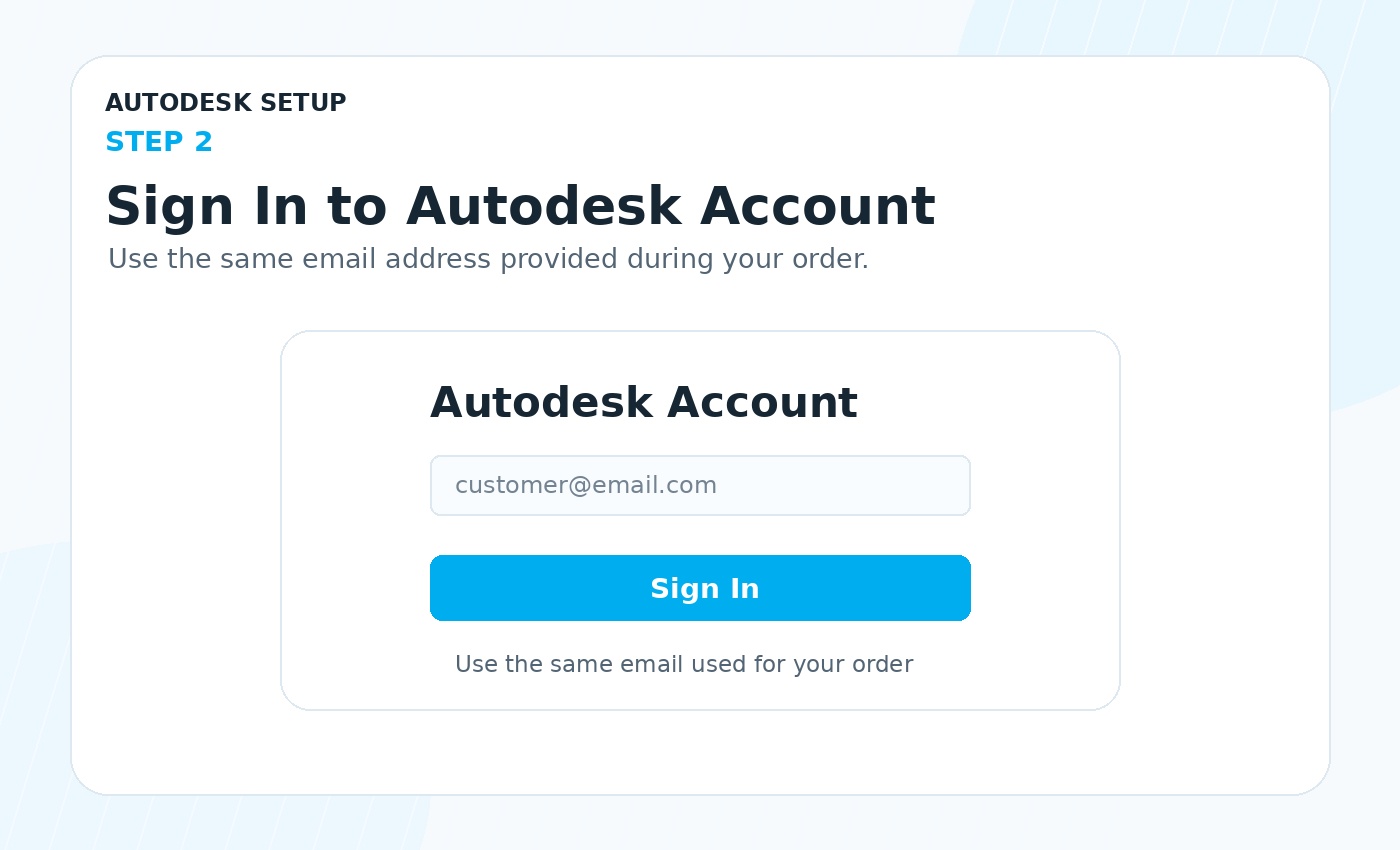 Sign In to Your Autodesk Account